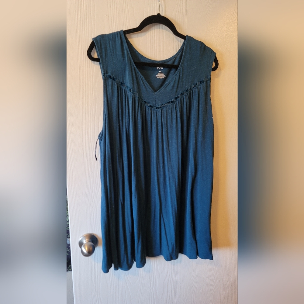 Blue sleeveless top